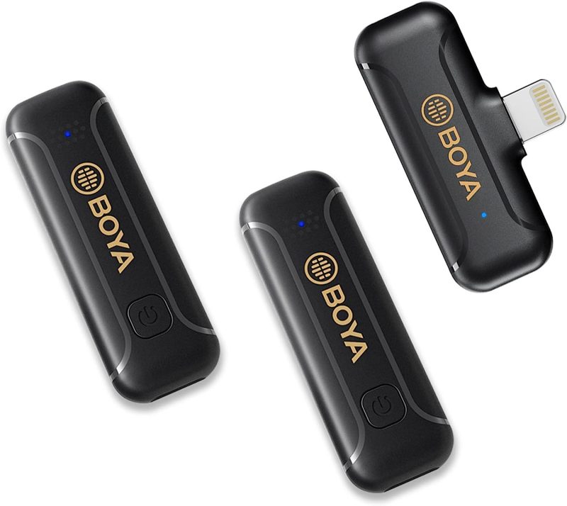 BOYA BY WM3T2 D2 Microphones cravates sans fil pour iPhone et iPad