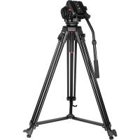 Trépied Vidéo Pro VT-3500L avec Tête d'Amortissement De Fluide VT-3530 Pour Caméscope