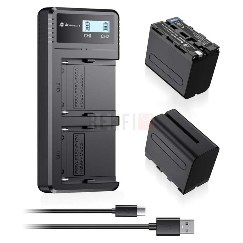 PowerextraBatterieSonyNP F970 Chargeur LCD 9 min