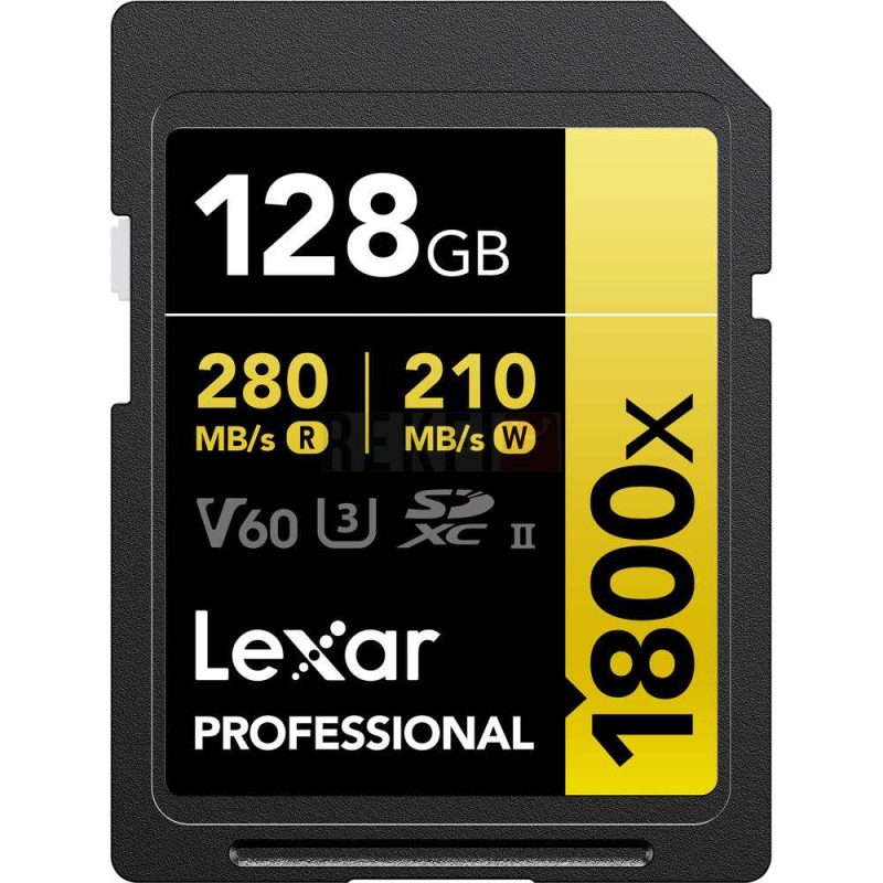 Carte Memoire Lexar 128GB V60 Gold Serie