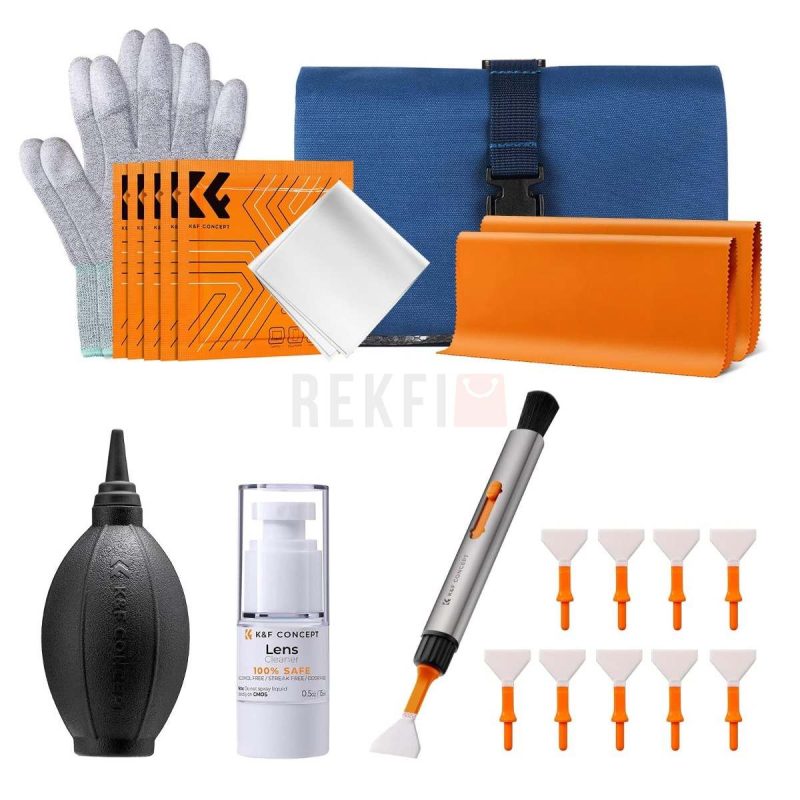 KF Concept Kit de Nettoyage 23 en 1 avec stylo de nettoyage pour Objectif de Camera ET Filtre