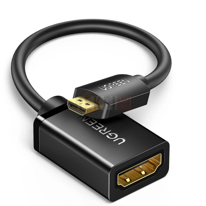 UGREEN Adaptateur Micro HDMI Male vers HDMI Femelle 4K 60Hz Supporte 3D Ethernet ARC