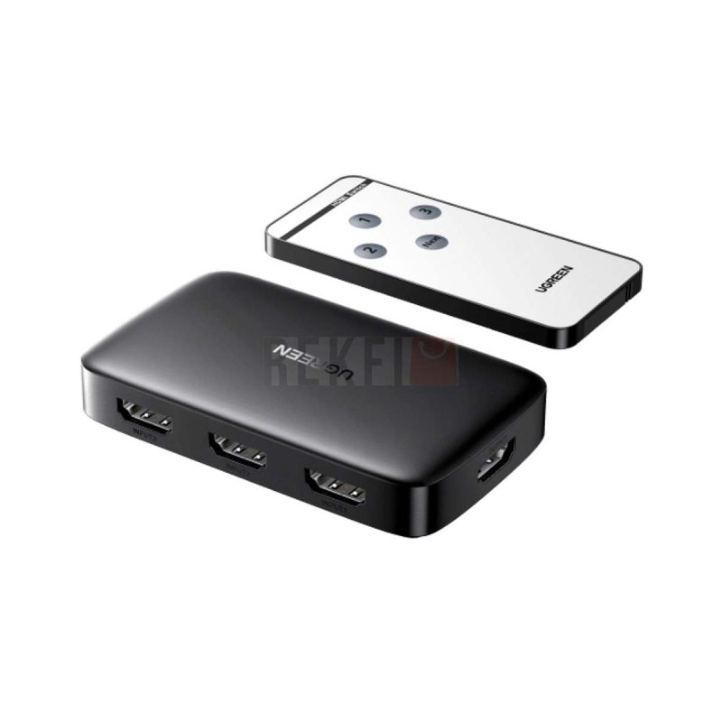UGREEN Switch HDMI 4K 30Hz Commutateur HDMI 3 Entrees 1 Sortie 1080P 60Hz 3D avec Telecommande IR 6