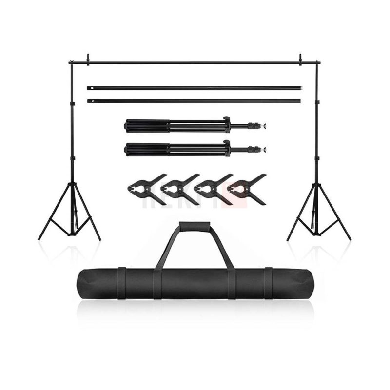 Kit de Support de fond pour Photo 3m x 3m avec pinces et sac de transport