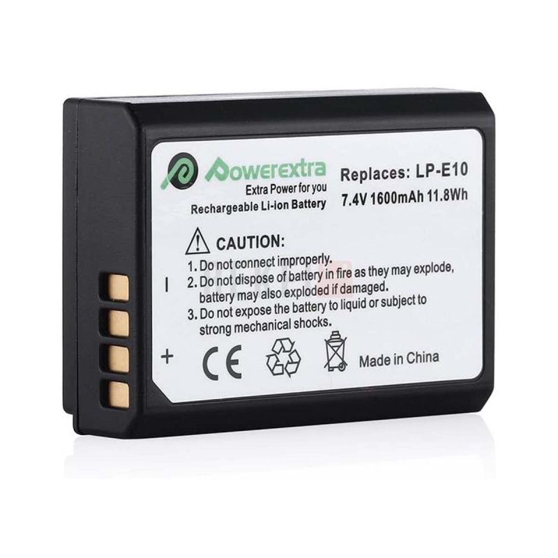Powerextra Batterie Canon LP E10 1600mah