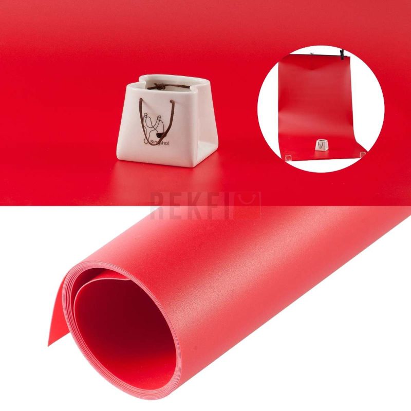 Selens Toile de fond Vinyle PVC impermeable et double face 68 x 130 cm ideale pour studio photo Rouge