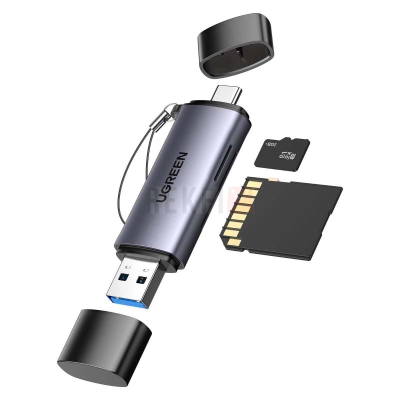 UGREEN Lecteur de Carte SD et Micro SD USB C et USB 3.0 en Aluminium 5 Gbps