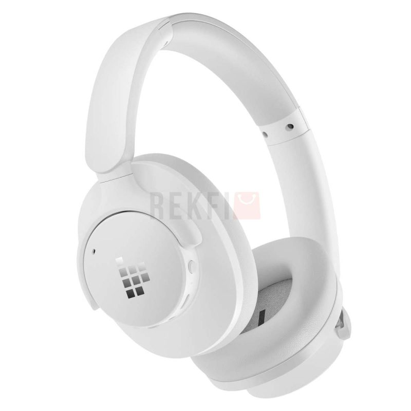 Tronsmart Q20 Casque sans fil avec reduction active du bruit 60 heures dautonomie son de haute qualite egaliseur personnalise et oreillettes confortables Blanc