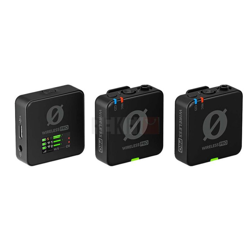 RODE Wireless PRO Systeme de microphone sans fil compact avec timecode enregistrement sur carte 32 bits float 2 microphones Lavalier et etui de charge intelligent pour la realisation de films