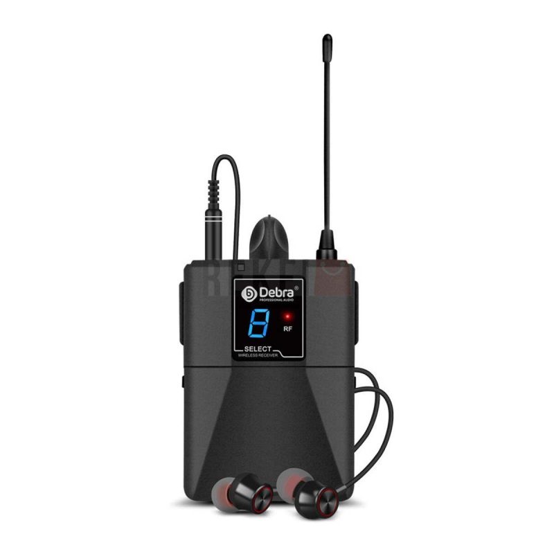 Debra Bodypack Recepteur avec ecouteurs Compatible au systeme de moniteur intra auriculaire sans fil ER 280