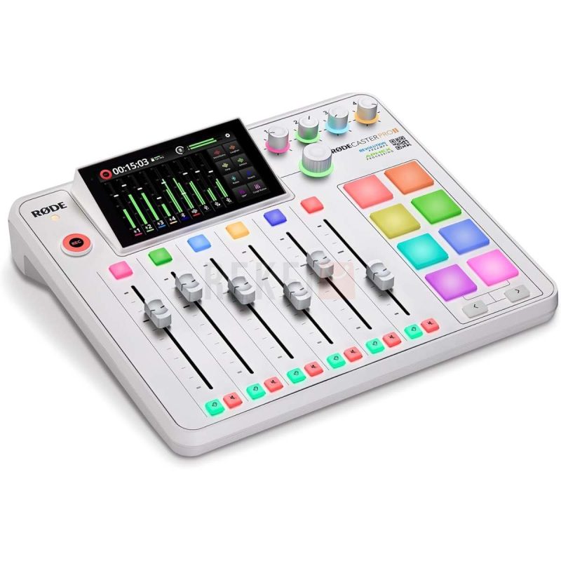 Rode Rodecaster Pro II Solution de Production Audio Tout en Un Blanc