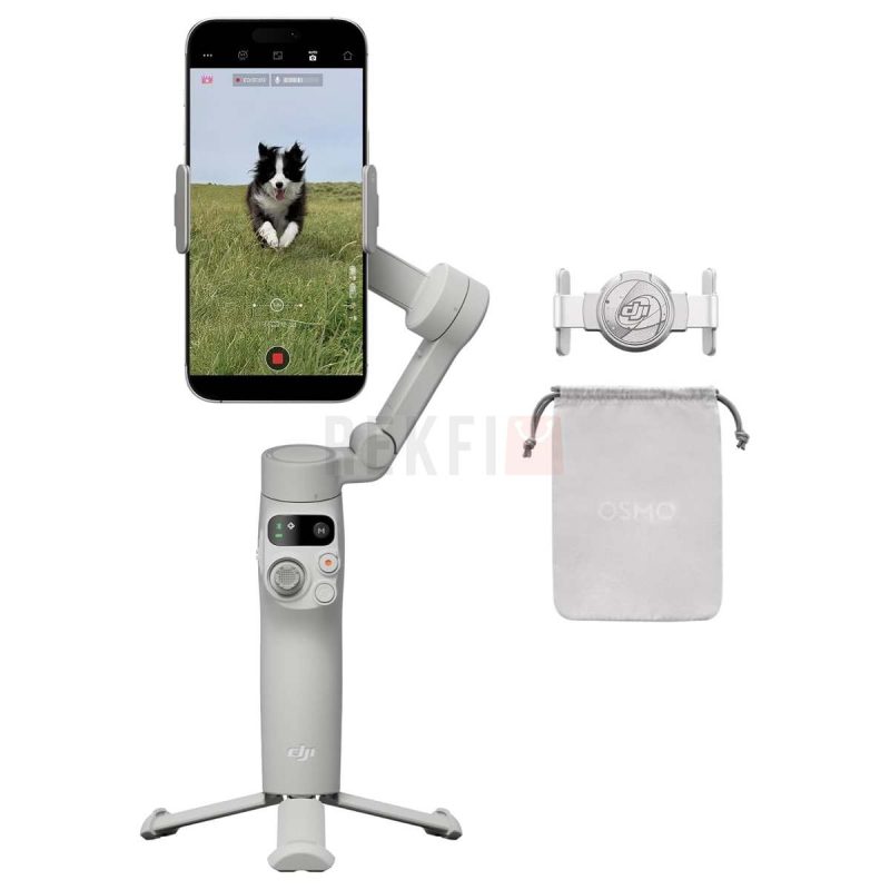 DJI Osmo Mobile 7 – Stabilisateur 3 axes ultra leger pour smartphone avec ActiveTrack 7.0 trepied integre ShotGuides et edition en un seul clic
