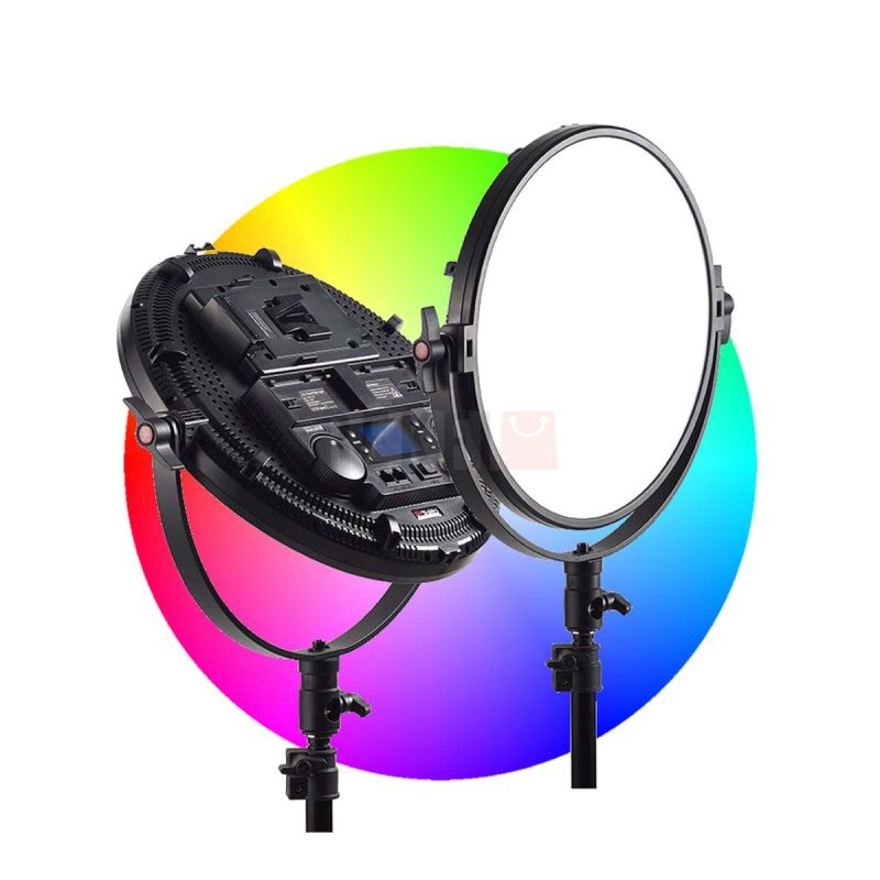 Tolifo R S60RGB – Panneau LED Rond RGB Portable pour Studio PhotoVideo Controle DMX App