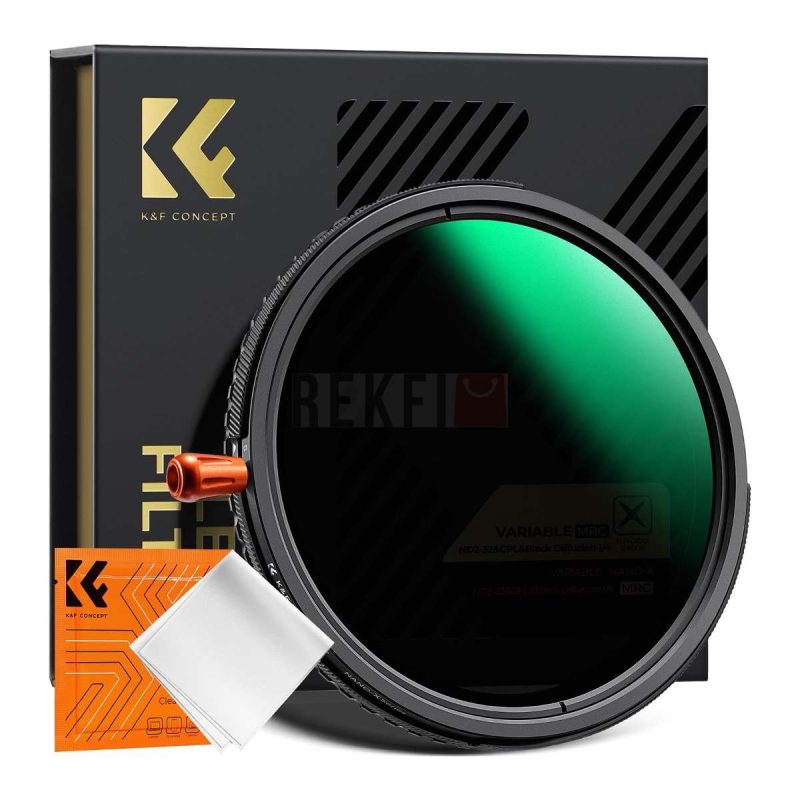 KF Concept Filtre 77mm ND2–ND32 CPL Black Mist 14 – 3 en 1 Nano X Etanche pour Photo Video