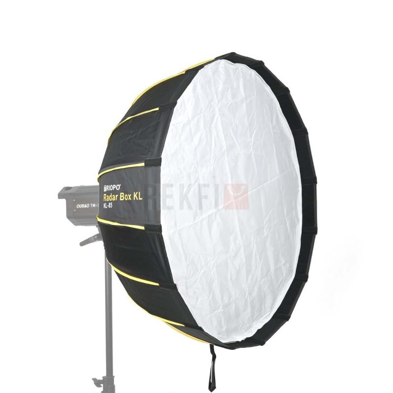 Triopo KL 65 Softbox Parabolique 65 cm avec Monture Bowens – Eclairage Professionnel pour Studio Photo et Video