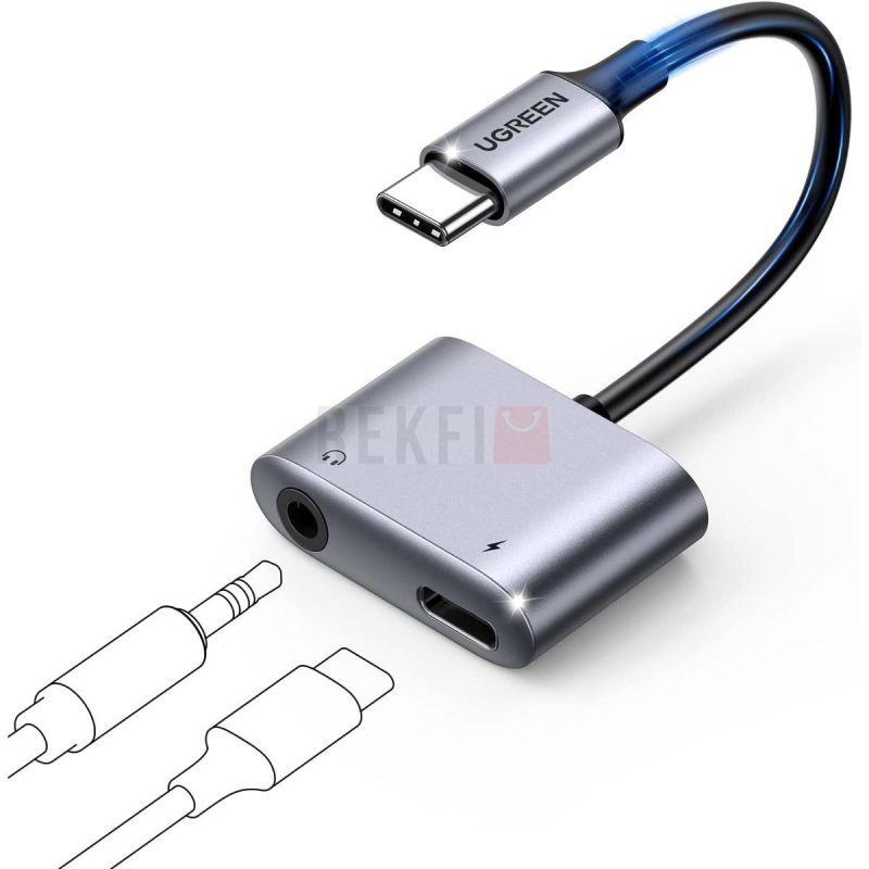 UGREEN Adaptateur USB C vers Jack 3.5 mm Charge Rapide 60W – Audio Hi Res Recharge Simultanee CM231