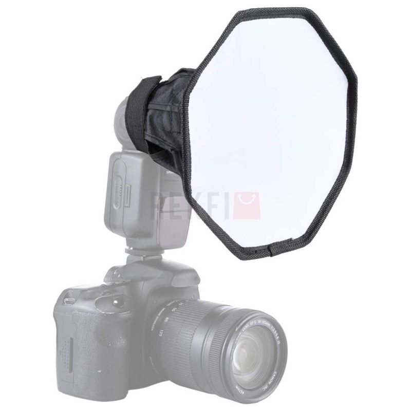 Diffuseur Octogonal PULUZ 20 cm pour Flash Speedlight Lumiere Douce Universelle