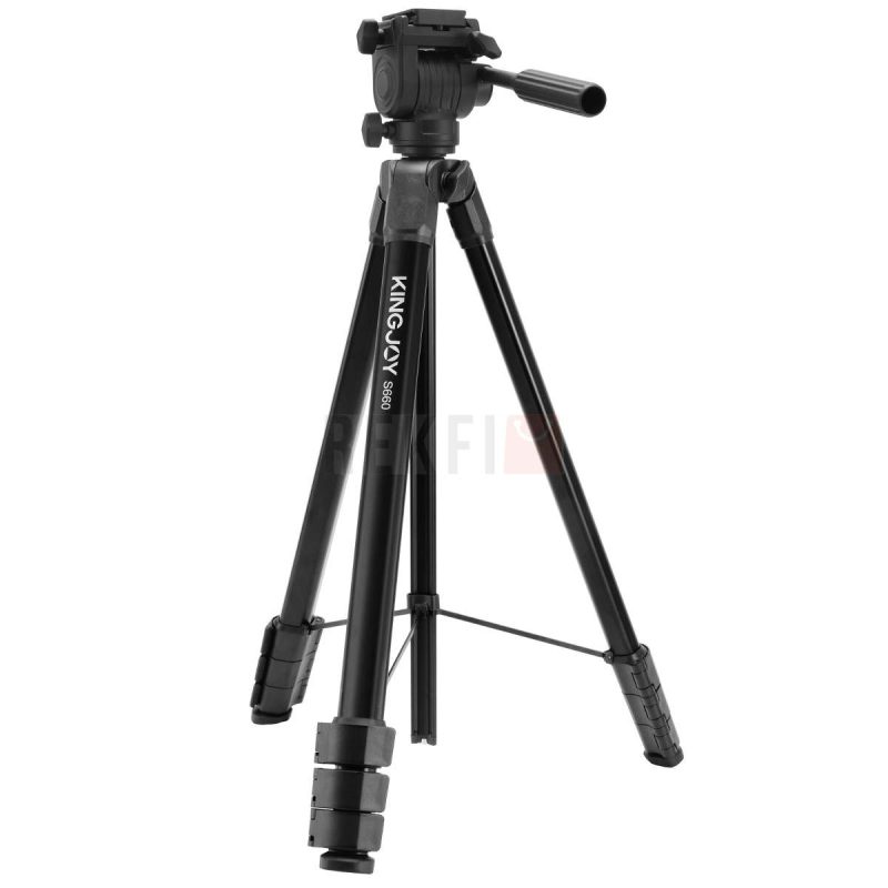 Kingjoy S660 VT 200 – Trepied Video Professionnel avec Rotule Fluide pour Appareil Photo et Smartphone 1