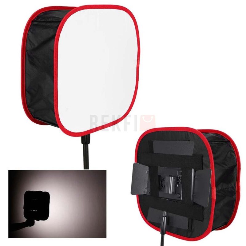 Diffuseur Softbox boite a lumiere pour Panneau LED video pliable universel avec Bandes dAttachement et Sac de Transport pour Tournage Video Portraits Photo en Studio