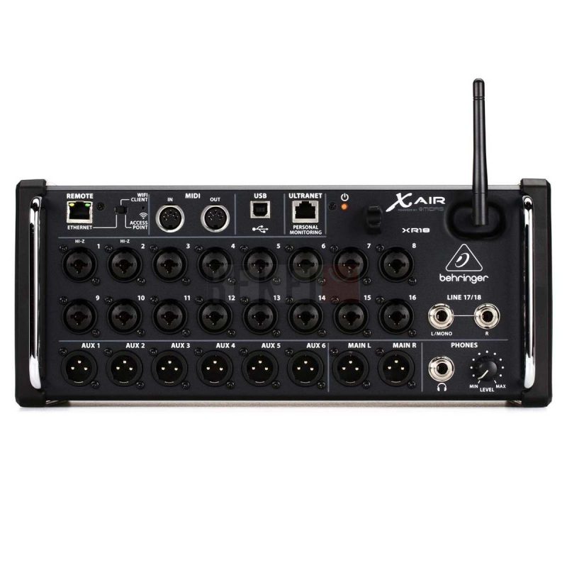 Behringer XR18 – Melangeur Numerique 18 Canaux avec 16 Preamplis Midas Wi Fi Integre et Interface Audio USB Multicanaux pour Live et Studio