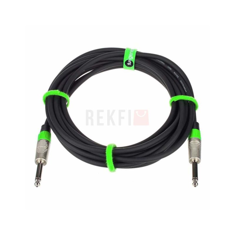 Fun Generation INS 10 – Cable Instrument Jack 63 mm Mono 10 m Cuivre Haute Qualite Fiable et Durable pour Guitare Basse Clavier et Studio