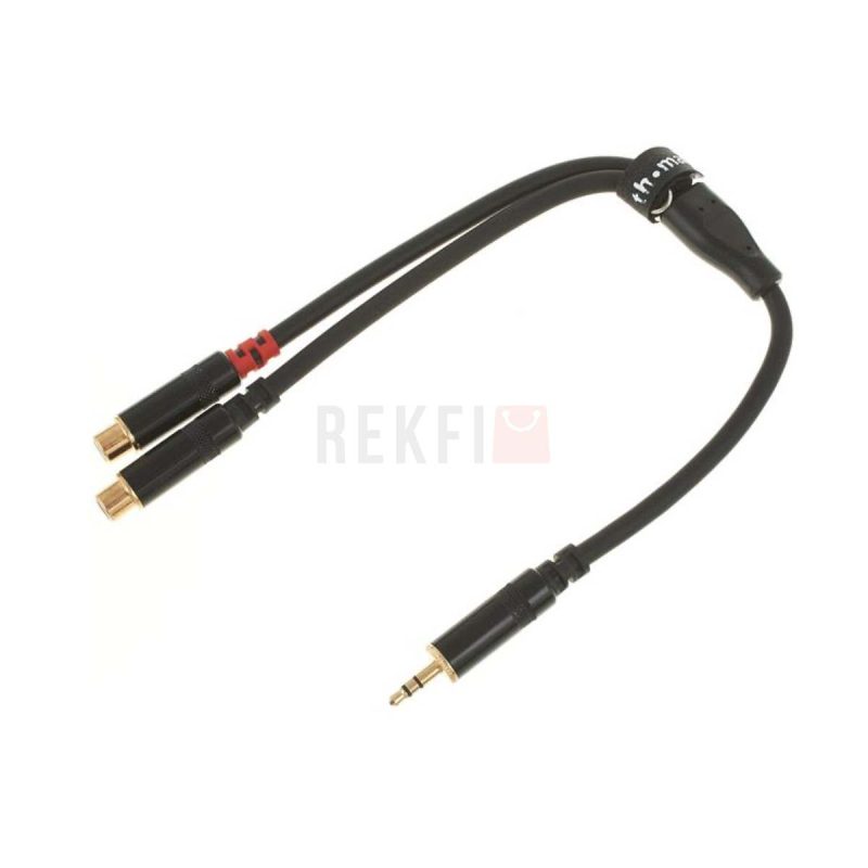 Pro Snake TPY 2003 KCC – Cable Adaptateur Audio Mini Jack 35 mm Stereo Male vers 2 RCA Femelles Cuivre OFC Blinde Qualite Pro Hi Fi et Studio