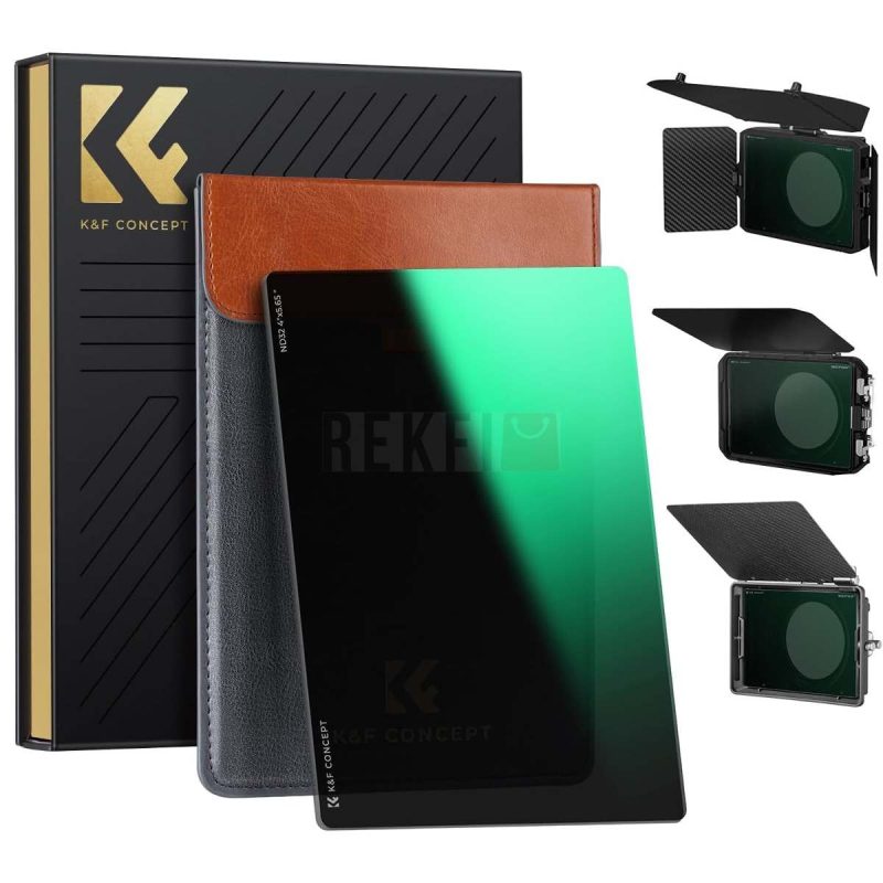 KF Concept Filtre ND32 Carre 4x5.6522 – Verre Optique HD Nano Revetements Etanche et Anti Rayures Compatible Matte Box KF Concept Tilta SmallRig Neewer