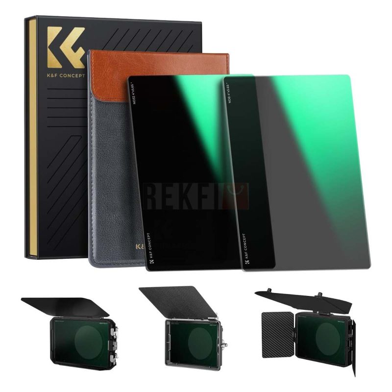KF Concept Filtres ND8 ND64 Carres 4x5.6522 – Verre Optique HD Nano Revetements Etanche Anti Rayures Compatibles Matte Box Cinema KF Concept Tilta SmallRig Neewer