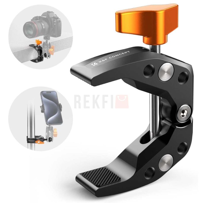 KF Concept MS15 – Super Clamp Universelle avec Filetage 1422 Pince de Fixation Metallique pour Camera Microphone Moniteur Lumiere LED et Accessoires PhotoVideo