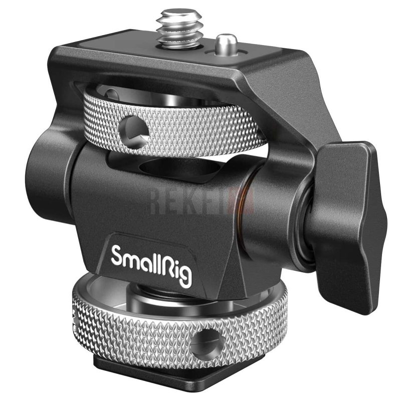 SMALLRIG 2905B – Support de Moniteur Pivotant 360° et Inclinable 180° avec Cold Shoe Aluminium CNC Goupilles de Verrouillage pour Moniteurs 522 et 722 Professionnels