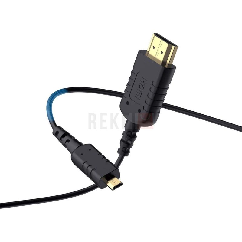 FEELWORLD Cable Ultra Thin 4K Micro HDMI vers HDMI – Cable HDMI 2.0 Haute Vitesse 18 Gbps Ultra Fin 25 mm Compatible 4K@60Hz HDR et 3D Pour Moniteur 45 cm