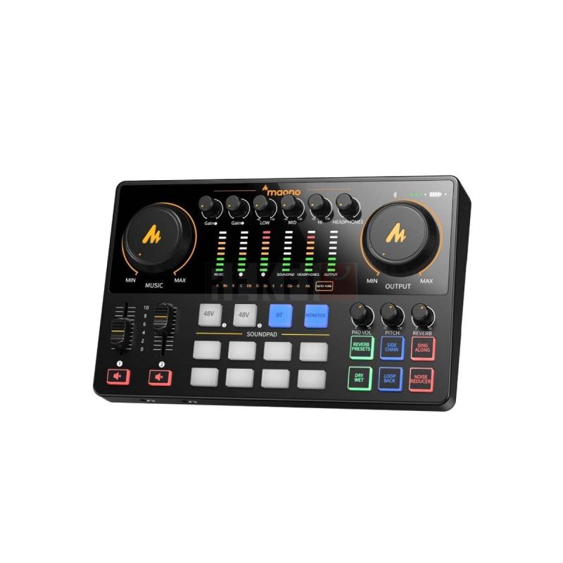 MAONOCASTER AME2 GEN2 – Interface Audio de Podcast Professionnelle 24 Bit48kHz avec Effets Vocaux Pads Sonores et Autonomie 8h