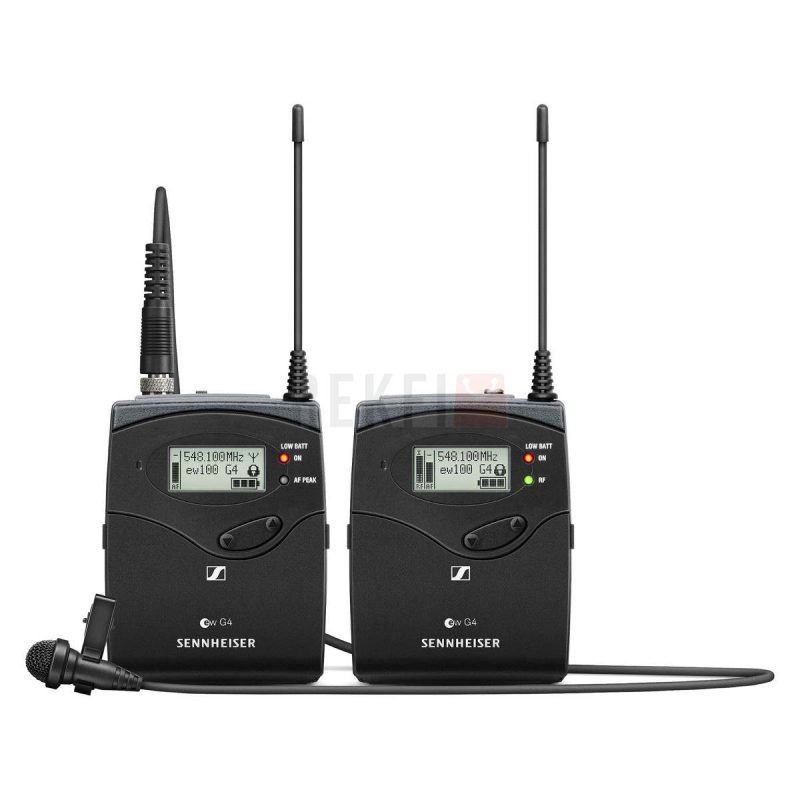 Systeme micro cravate sans fil Sennheiser EW 112P G4 avec recepteur camera emetteur ceinture et micro ME 2 II pour reportage video