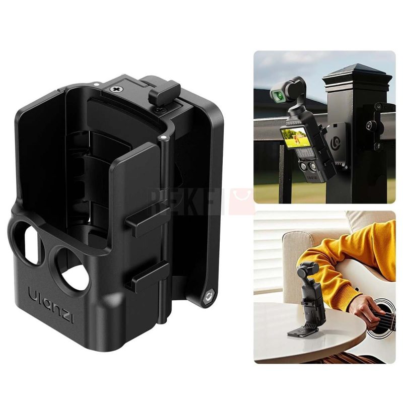 ULANZI PK15 – Support Magnetique Reglable a 180° pour DJI Osmo Pocket 3 Fixation Murale et de Bureau en Aluminium Installation Facile et Securisee