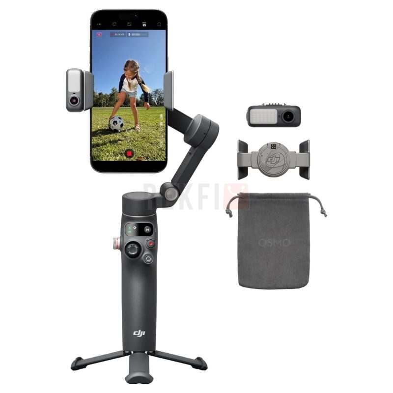DJI Osmo Mobile 8 – Stabilisateur smartphone 3 axes Rotation 360° Suivi natif module audioeclairage Trepied Intregre 10 h