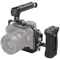 SmallRig 3669C – Kit Cage Complet pour Sony A7 IV / A7R V / A7S III avec Poignée Supérieure et Latérale, Serre-câble HDMI