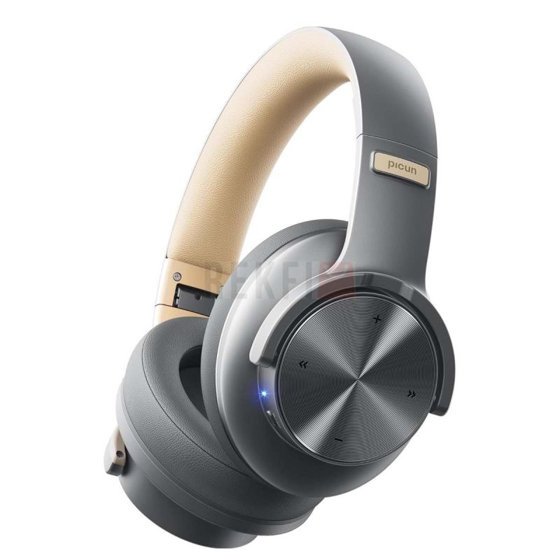 Picun B8 Gris – Casque Bluetooth Supra auriculaire avec 3 modes EQ et mode gaming 120h autonomie