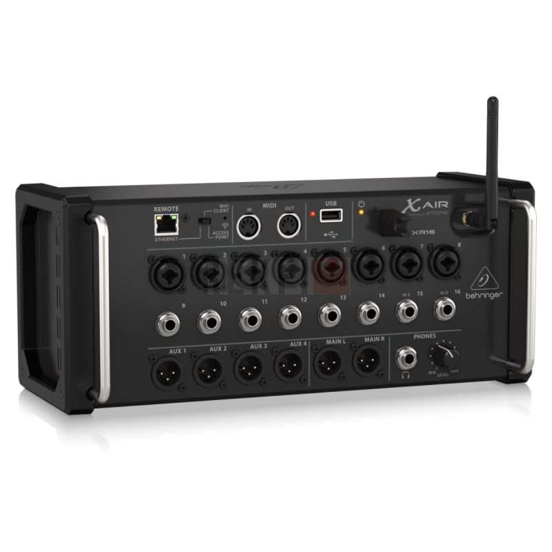 Behringer XR16 – Melangeur Numerique 16 Canaux avec 8 Preamplis Midas Wi Fi Integre et Interface Audio USB Multicanaux pour Live et Studio