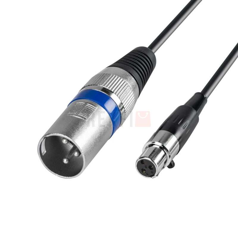 Cable Selens de 6 m avec connecteur XLR 3 broches male dun cote et Mini XLR 3 broches femelle de lautre pour liaisons audio ou controle